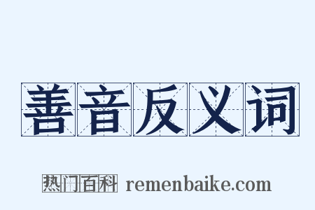 善音反义词是什么意思的图片